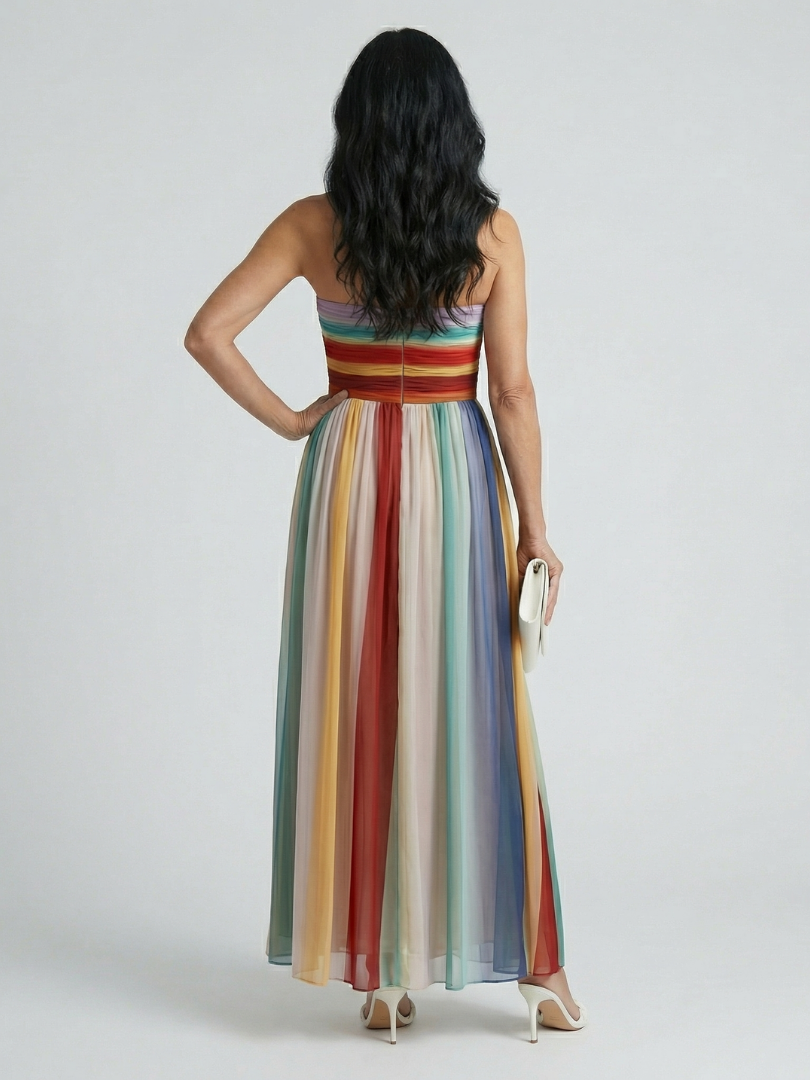 Carolina - Vestido Maxi a Rayas