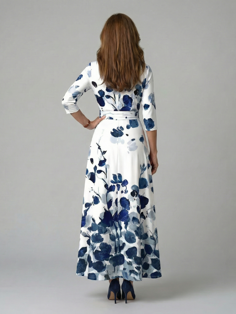 Andrea - Vestido Midi con Escote Cruzado