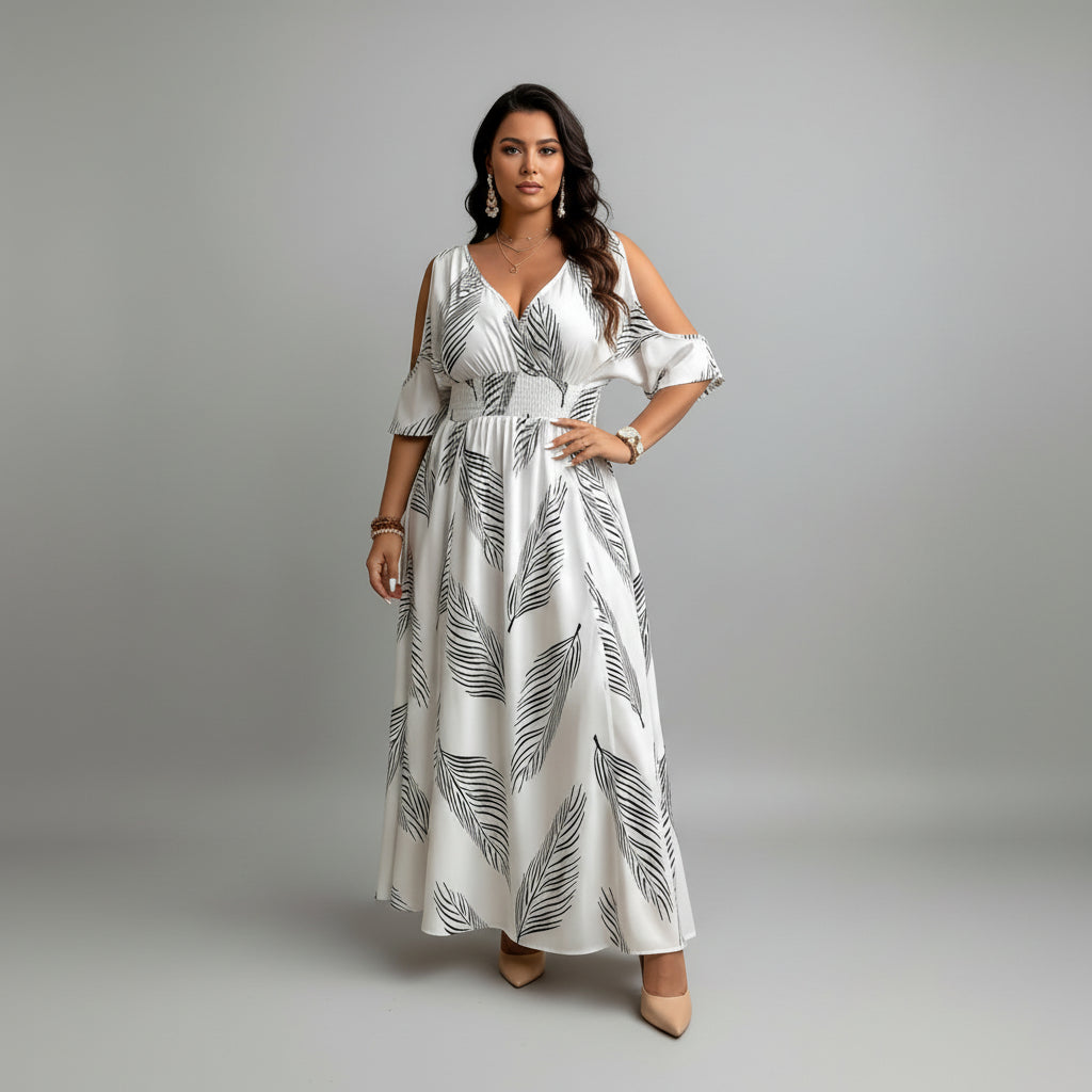 Vestido Boho Largo con Abertura Lateral