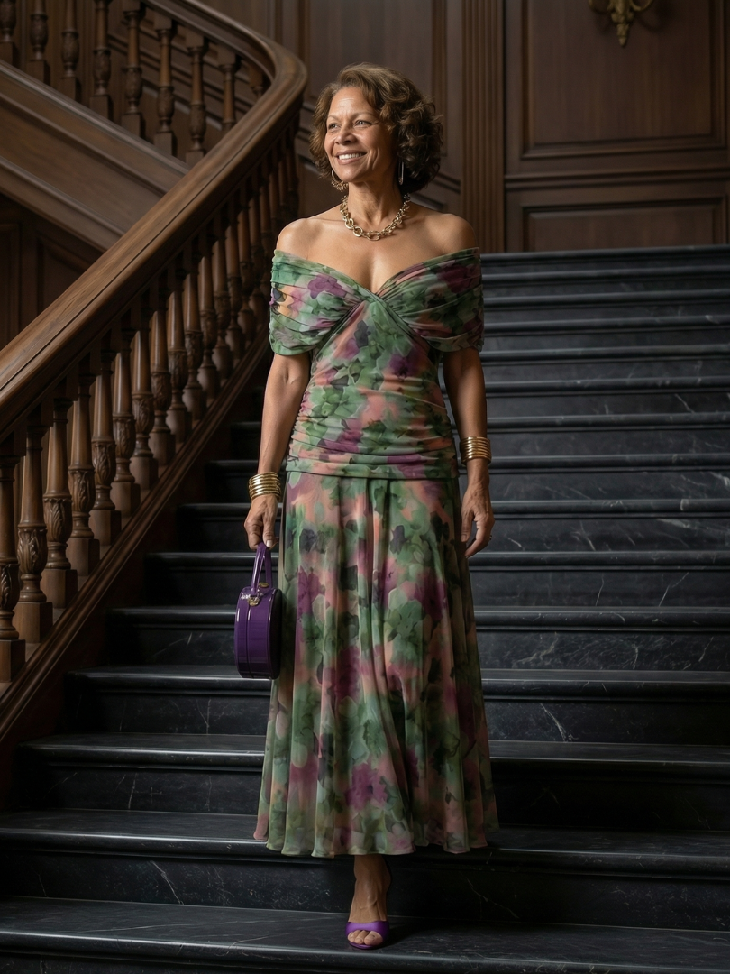 Daniela - Vestido Midi de Estilo Español