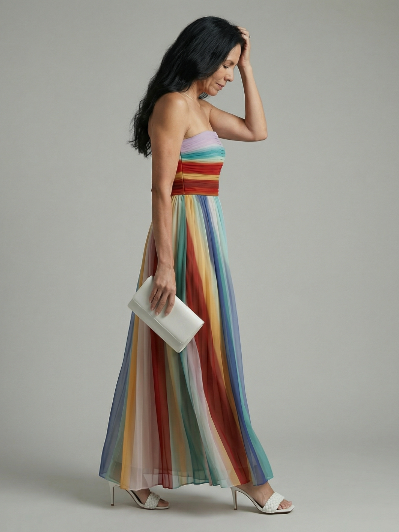 Carolina - Vestido Maxi a Rayas