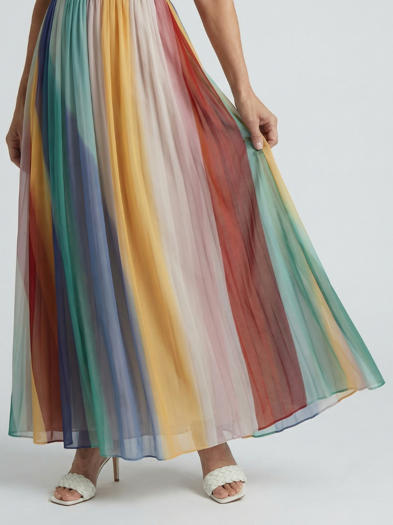 Carolina - Vestido Maxi a Rayas