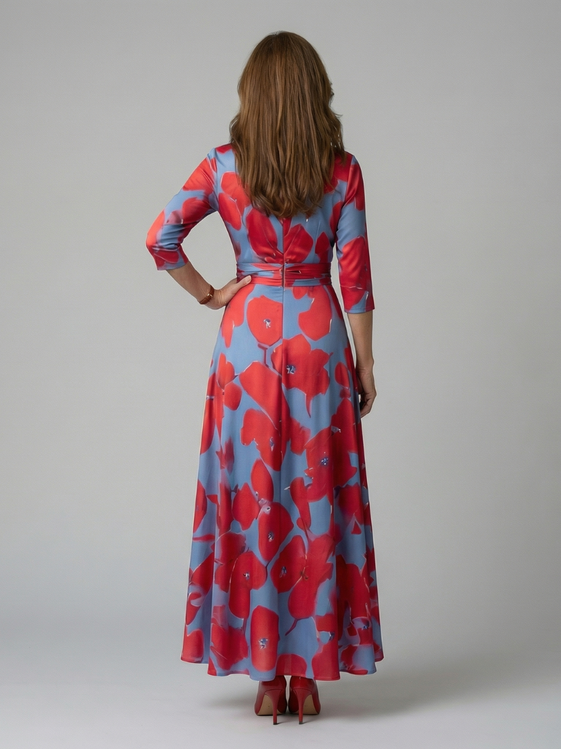 Andrea - Vestido Midi con Escote Cruzado