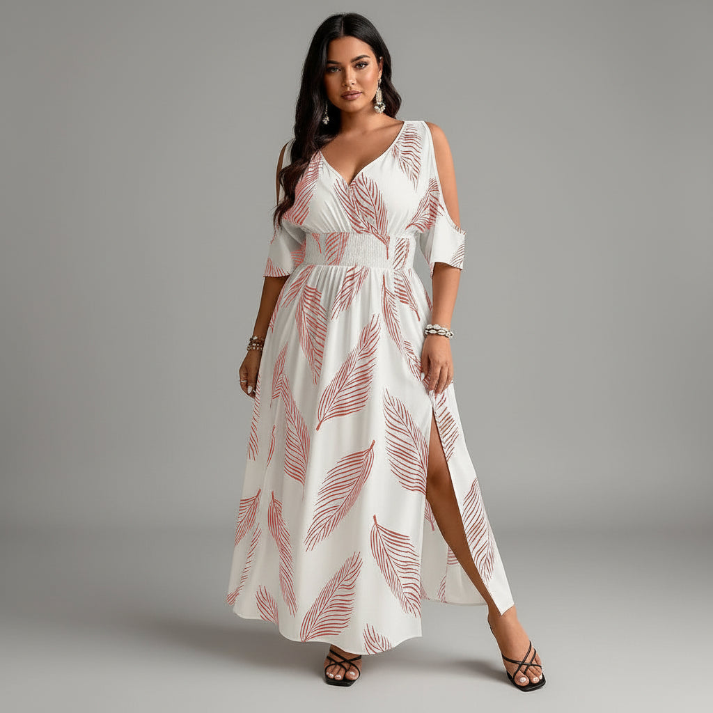 Vestido Boho Largo con Abertura Lateral